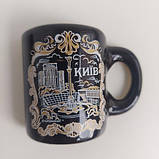 Кухлик на магніті. Керамічний Майдан Незалежності (біла графіка із золотом) (16959), фото 3