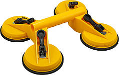 Тримач для скла MASTERTOOL вакуумний Ø 125 мм 4в1 180 кг ABS пластик 14-0904