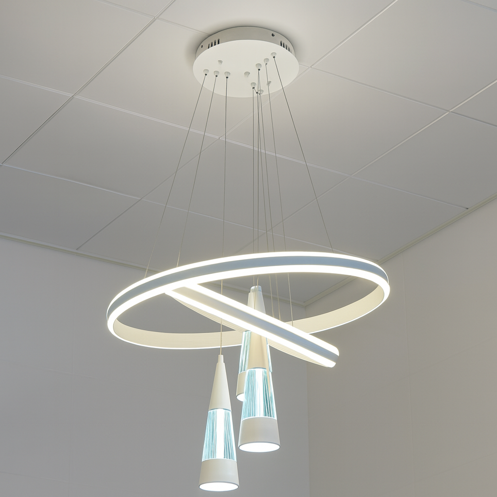 Люстра підвісна Linisoln 100W до 20 м² колір Білий 100-3 WH, фото 1