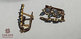 Золоті Сережки зі вставкою топаз, фото 2