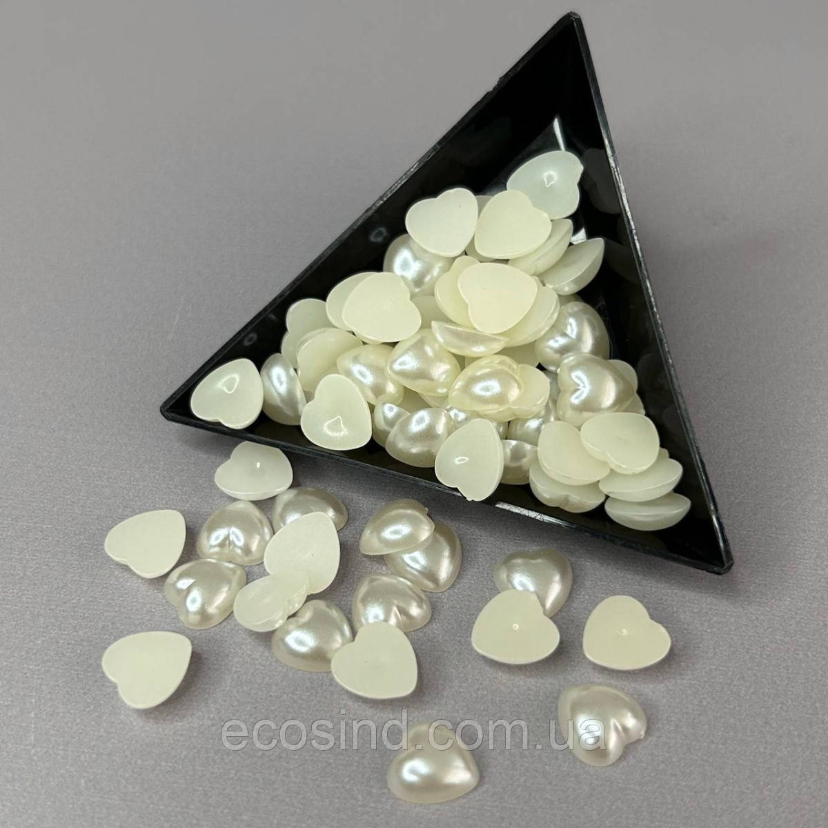 Напівбусини серця 10мм, #Z24 - 25 од/уп, фото 1