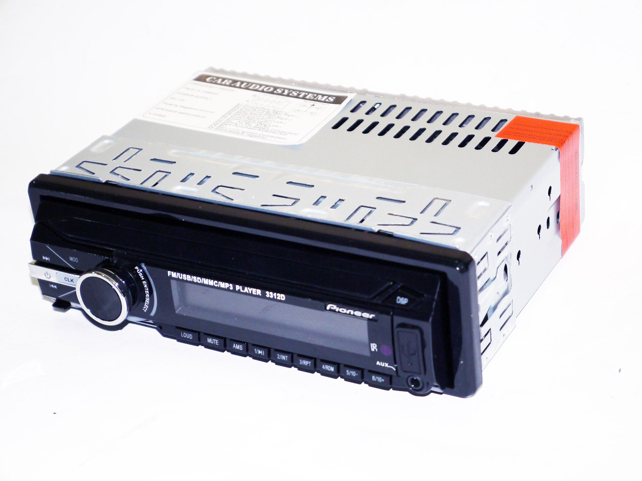 Автомагнітола 3312D Знімна панель — Usb+RGB підсвітка + Fm + Aux + пульт