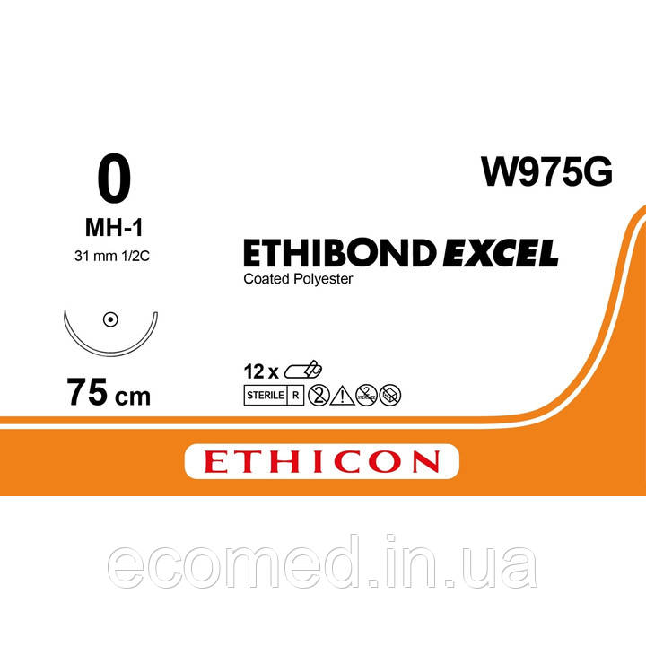 Етібонд 0 (W975G) колюча Taper Point 31мм, 1/2 кола, зелений 75см, фото 1