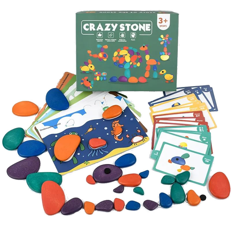 Розвиваюча гра Різнокольорові камінці від Obetty, фото 1