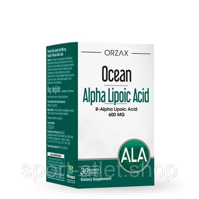 Альфа-ліпоєва кислота Orzax Ocean Afha Lipoic Acid 600 mcg, 30 капсул, фото 1