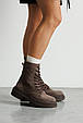 Черевики жіночі замш на хутрі 592738 Сірі Коричневі, фото 9