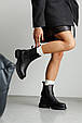 Черевики жіночі шкіра хутро 592733 Чорні, фото 8