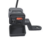 Зарядний пристрій USB Type-C 50Вт, SAE IP66, на кермо мотоцикла, фото 2