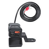 Зарядний пристрій USB Type-C 50Вт, SAE IP66, на кермо мотоцикла, фото 5