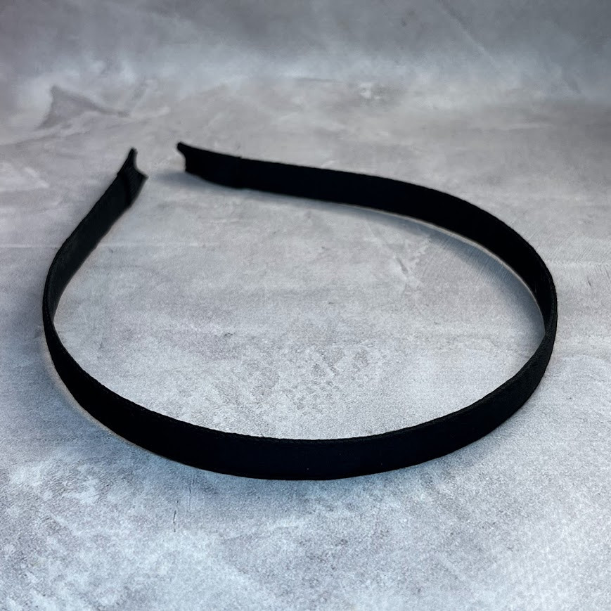 Обідок для волосся (металевий), ширина 1,2 см, чорний, арт 0440, 1 шт, Чорний, фото 1
