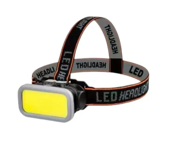 Налобний ліхтар Head Lamp YM-309-COB з акумулятором біле та червоне світло USB-зарядка, фото 1
