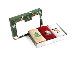 Набір кухонних рушників із мікрофібри 25*50 см, арт 019134, упаковка 3 шт, Різнокольоровий