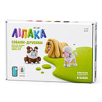 Набір пластиліну Ліпака – Собаки-друзяки: Комондор Муді, Бульдог Гіпно, Пудель Поппі