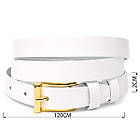 Стильний тонкий шкіряний ремінь для жінок GRANDE PELLE 22948 Білий, фото 3