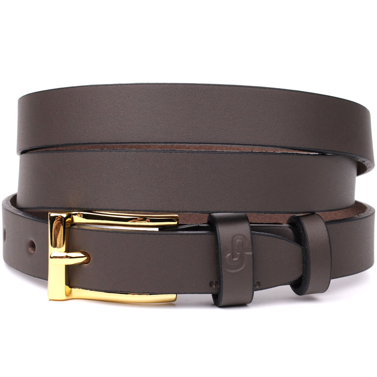 Елегантний вузький шкіряний ремінь для жінок GRANDE PELLE 22952 Червоний, фото 1