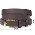 Елегантний вузький шкіряний ремінь для жінок GRANDE PELLE 22952 Червоний, фото 3