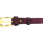 Модний вузький шкіряний ремінь для жінок GRANDE PELLE 22953 Бордовий, фото 6