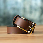 Модний вузький шкіряний ремінь для жінок GRANDE PELLE 22954 Світло-коричневий, фото 8