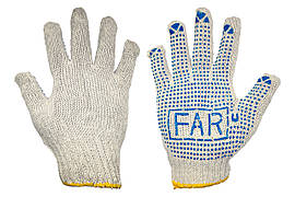 Рукавиці FAR х/б крапка 10" UNIVERSAL (12 шт.)