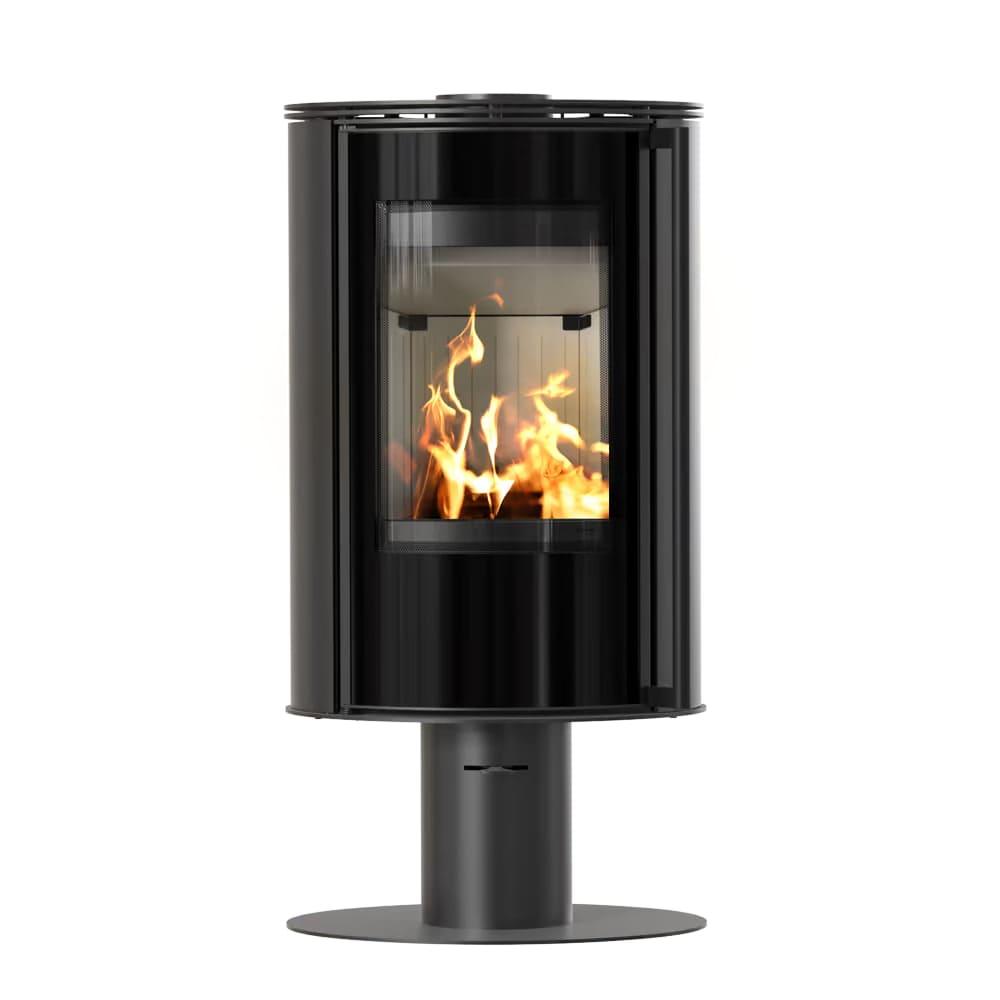 Піч-камін на дровах Kratki ERIK на ніжці. Сучасне опалення зі сталі, фото 1