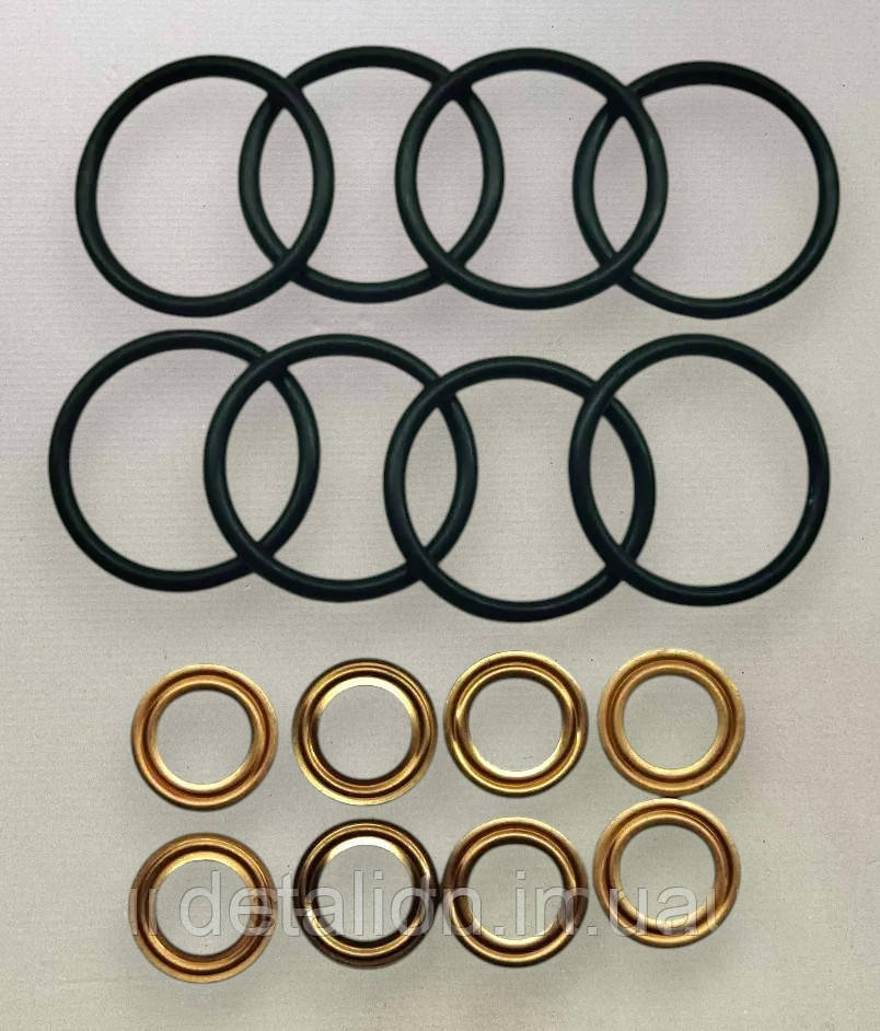 Ремкомплект форсунки КАМАЗ (шайба 8 шт., кільце 8 шт.) 102640, фото 1