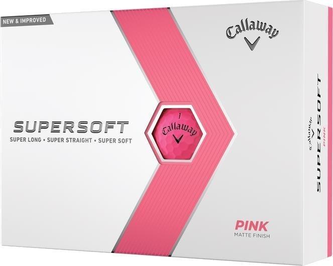 М'ячі для гольфу Callaway Supersoft 12 шт, рожеві, фото 1