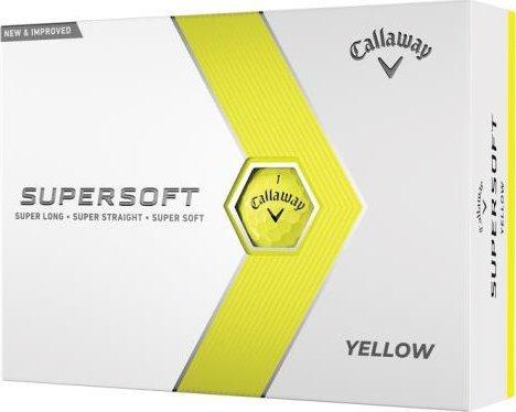 М'ячі для гольфу Callaway Supersoft 2023 12 шт, жовті, фото 1