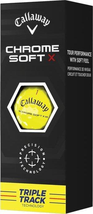 М'ячі для гольфу Callaway Chrome Soft X Triple Track 3 шт, жовті, фото 1