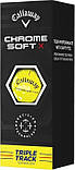 М'ячі для гольфу Callaway Chrome Soft X Triple Track 12 шт, жовті, фото 2