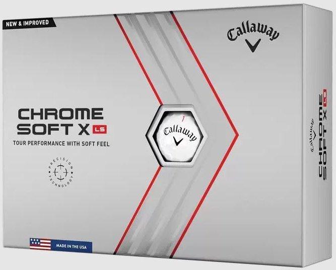 М'ячі для гольфу Callaway Chrome Soft X LS 12 шт, білі, фото 1