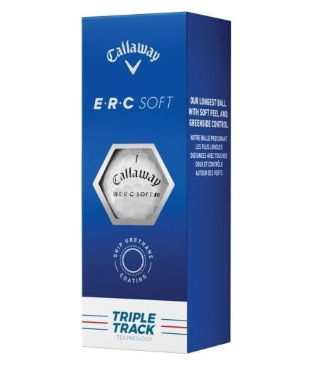 М'ячі для гольфу Callaway ERC Soft Triple Track 2023 3 шт, білі, фото 1