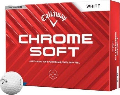 М'ячі для гольфу Callaway Chrome Soft 2024 12 шт, білі, фото 1