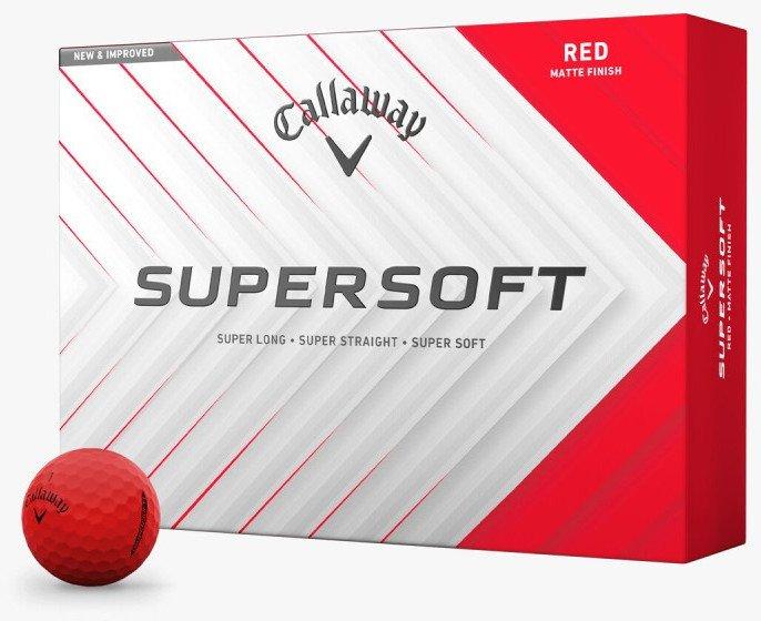 М'ячі для гольфу Callaway Supersoft 12 шт, червоний, фото 1