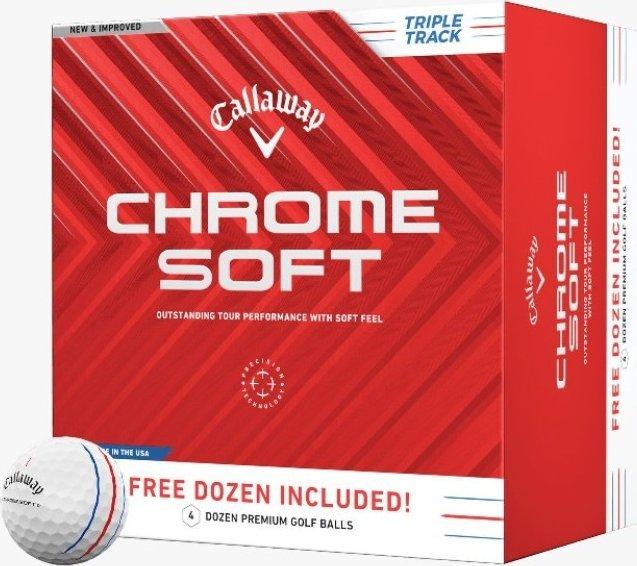 М'ячі для гольфу Callaway Chrome Soft Triple Track 2024 12 шт, білі, фото 1