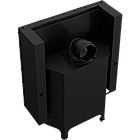 Камінна топка на дровах до 120 м² Kratki NADIA 12 гільйотина. Сучасне опалення зі сталі 12 кВт, фото 2