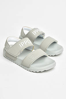 Сандалі дитячі сірого кольору на ліпучці 206620M