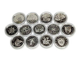 Набір монет НБУ ЗСУ Сили безпілотних систем ЗСУ, ДСНС, Національна поліція України, Національна гвардія, ППО