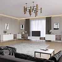 Комплект меблів для вітальні Lion Грей 4 елементи Німфея Альба/Дерево (LION-042892), 8930099 - 216