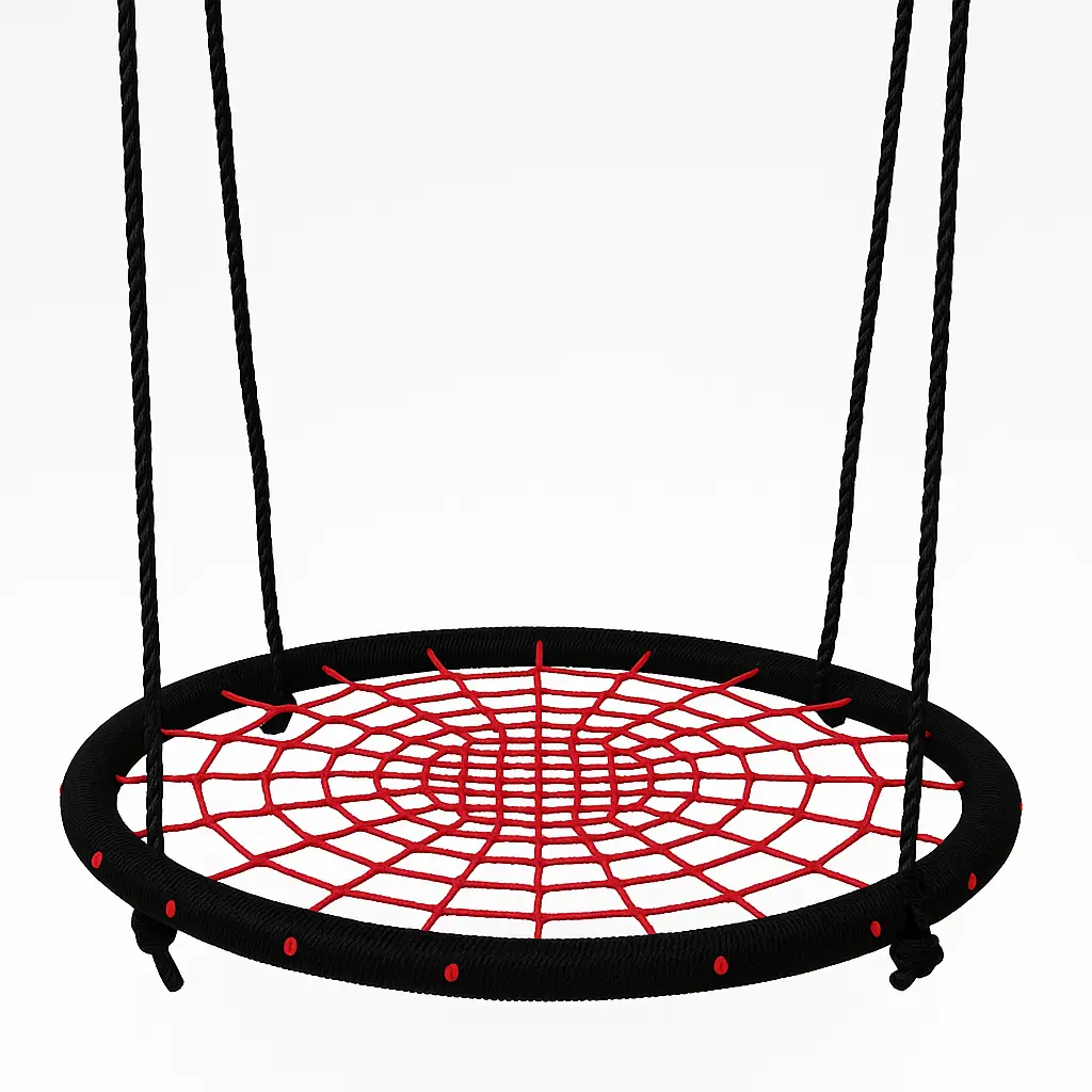 Гойдалка «Гніздо лелеки» WCG 100 см. Червоно-чорна, фото 1