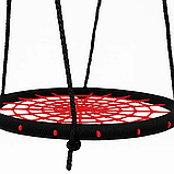 Гойдалка «Гніздо лелеки» WCG 100 см. Червоно-чорна, фото 3