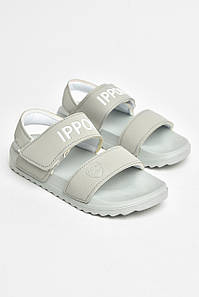 Сандалі дитячі сірого кольору на ліпучці 206620P