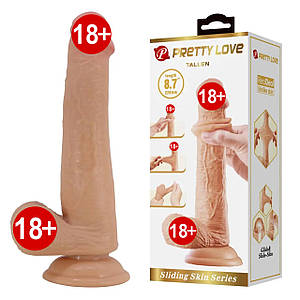 Реалістичний фалоімітатор Pretty Love Tallen, тілесний, 22 х 4 см