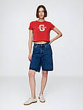 Жіноча укорочена футболка GAP з логотипом 1159844699 (Червоний M), фото 3