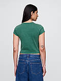 Жіноча укорочена футболка GAP з логотипом 1159844707 (Зелений XS), фото 2