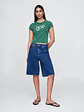 Жіноча укорочена футболка GAP з логотипом 1159844707 (Зелений XS), фото 3