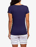 Жіноча футболка в рубчик US Polo Assn 1159844791 (Синій XS), фото 2