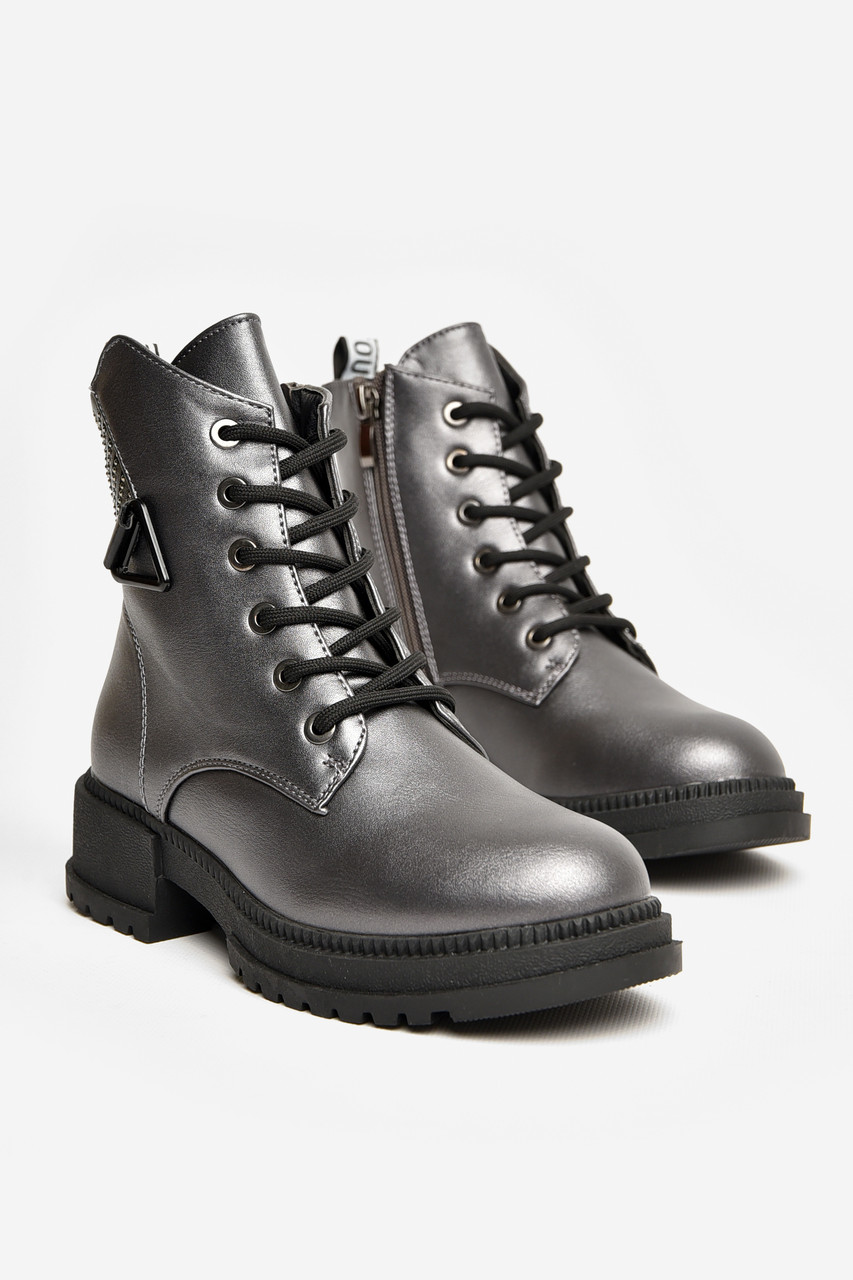 Черевики дитячі демисезонні темно-сірого кольору 206569T Безкоштовна доставка, фото 1