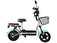 Електроскутер (велосипед з електромотором) COMPACT 14 48V/400W/12Ah (Блакитний) ТМ SPARK