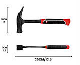 Молоток покрівельний 600г Toolpu з цвяходером та магнітом, фото 3