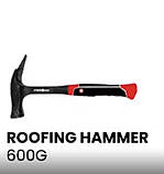 Молоток покрівельний 600г Toolpu з цвяходером та магнітом, фото 5